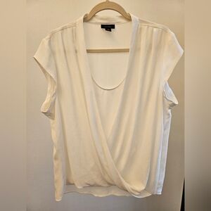 Halogen White Crossover Blouse XL